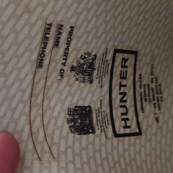 - Hunter Original Black Glossy Outdoor Rain Boots. - Picture 7 of 9